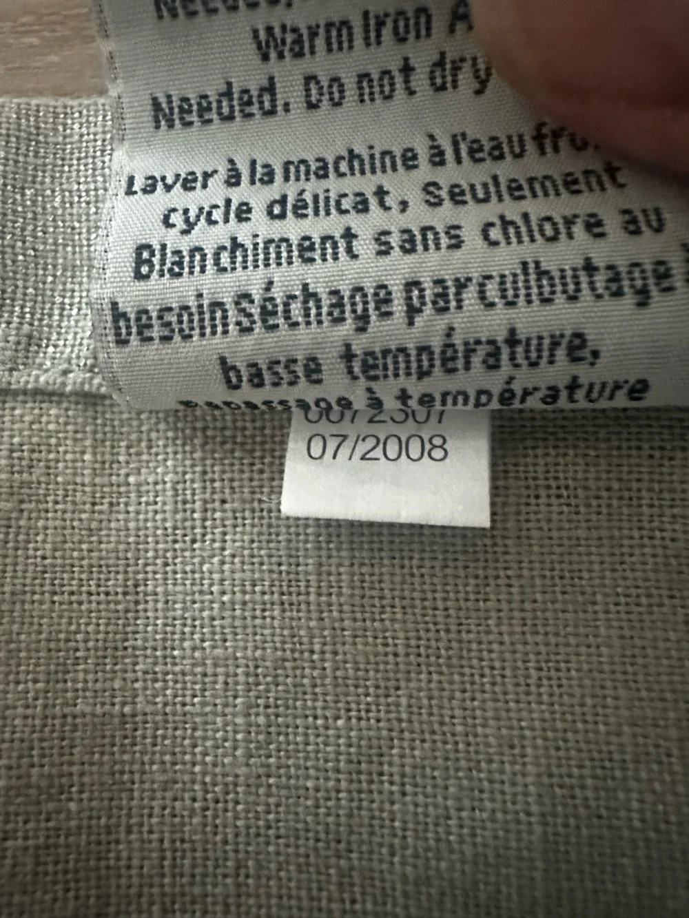 Pottery Barn Silver Linen Napkins (5) 2008